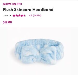 NWT Ipsy Glow on 5th Plush Skincare Headband